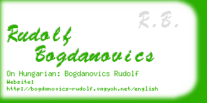 rudolf bogdanovics business card